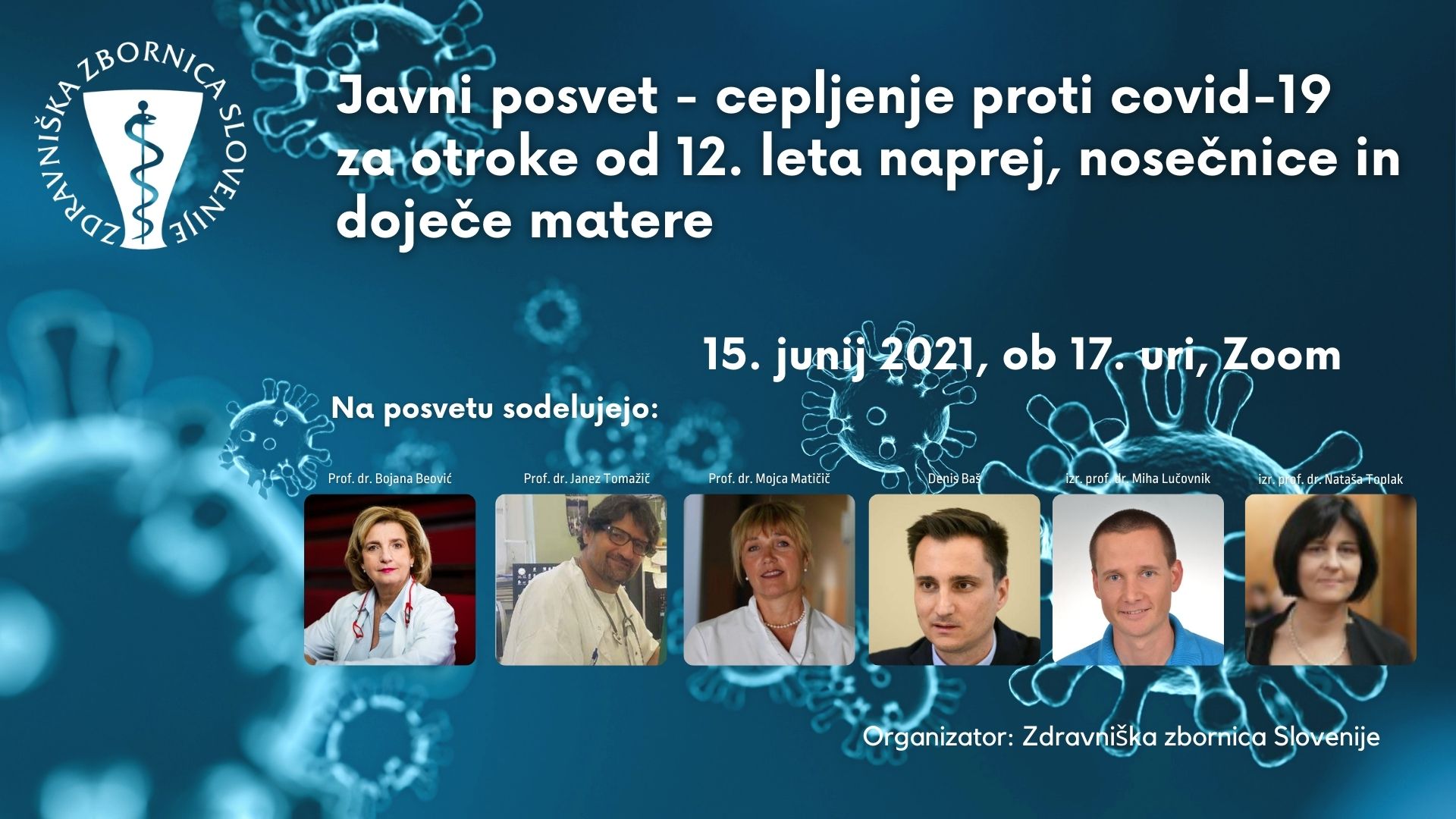 Javni posvet – vse o cepljenju proti covidu-19 za otroke od 12. leta naprej, nosečnice in doječe matere